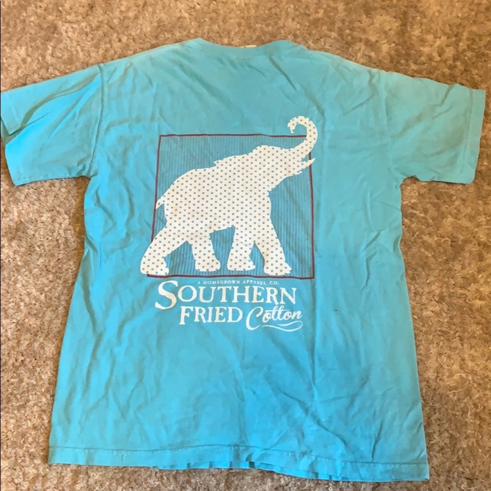 Blue Southern Fried Cotton T-shirt